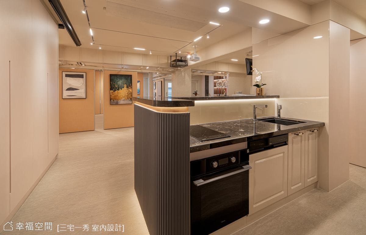現代風餐廚中島設計