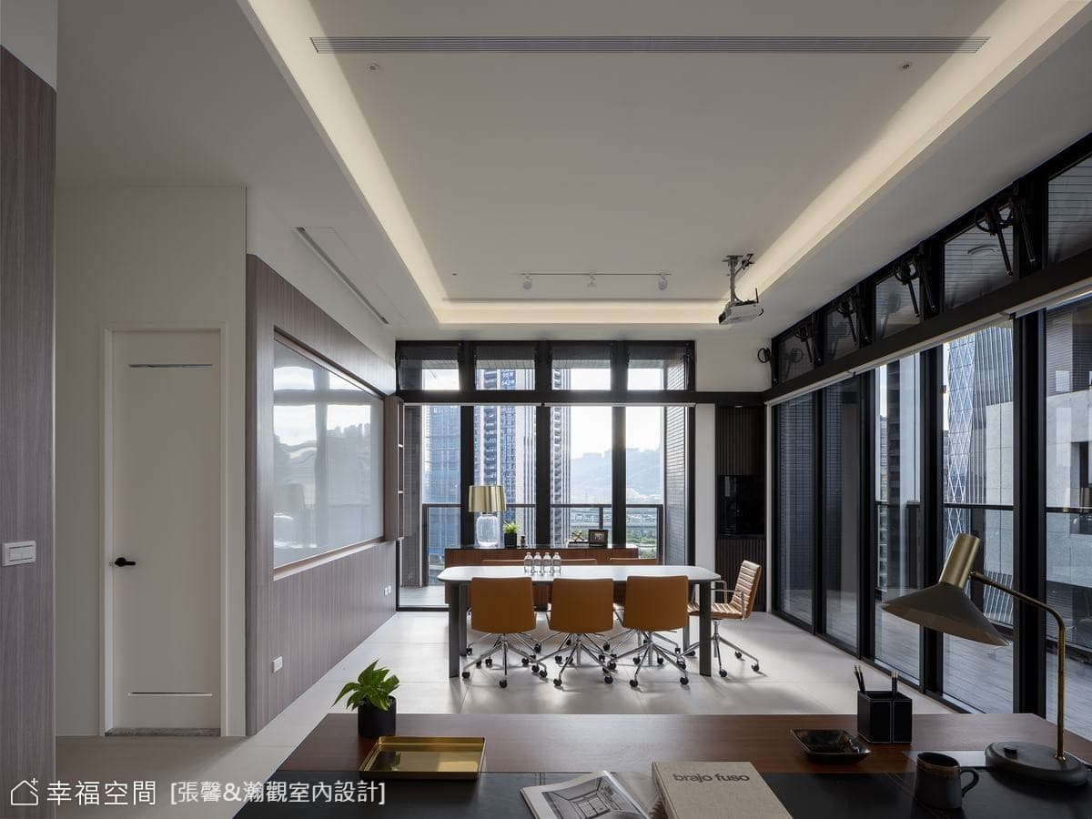 現代辦公空間木紋設計