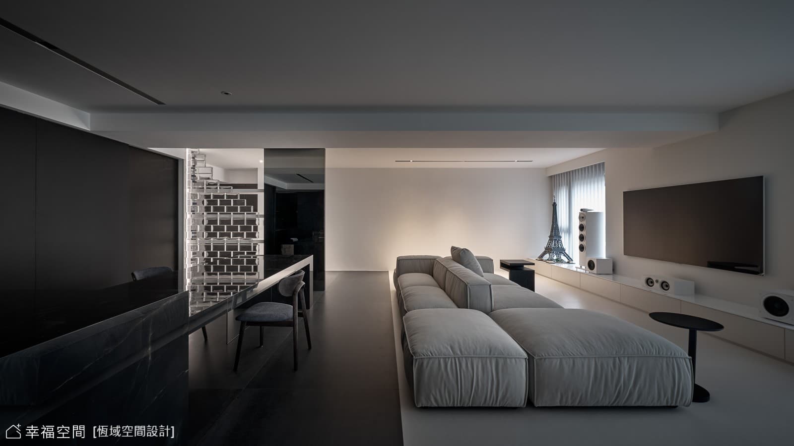 現代風客廳黑白灰階