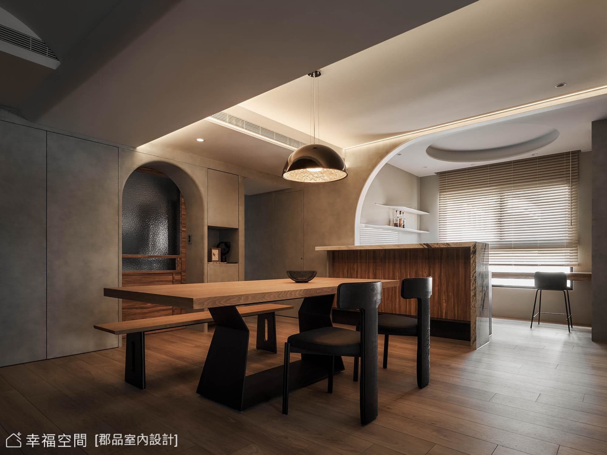 現代風餐廚中島設計