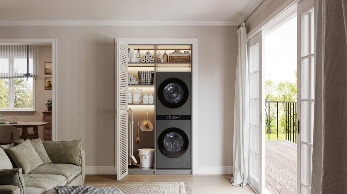 小坪數洗衣幫手！ LG WashTower™ 65公分窄身登場  洗乾各18公斤大容量一次到位！
