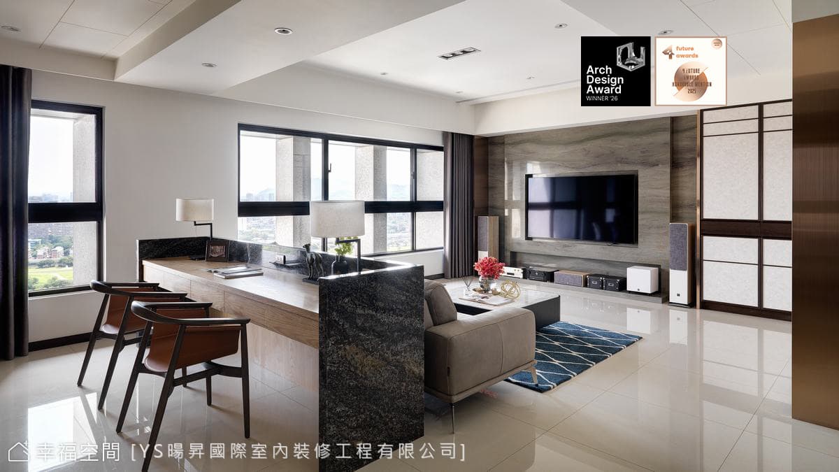 電視牆呼應綠景