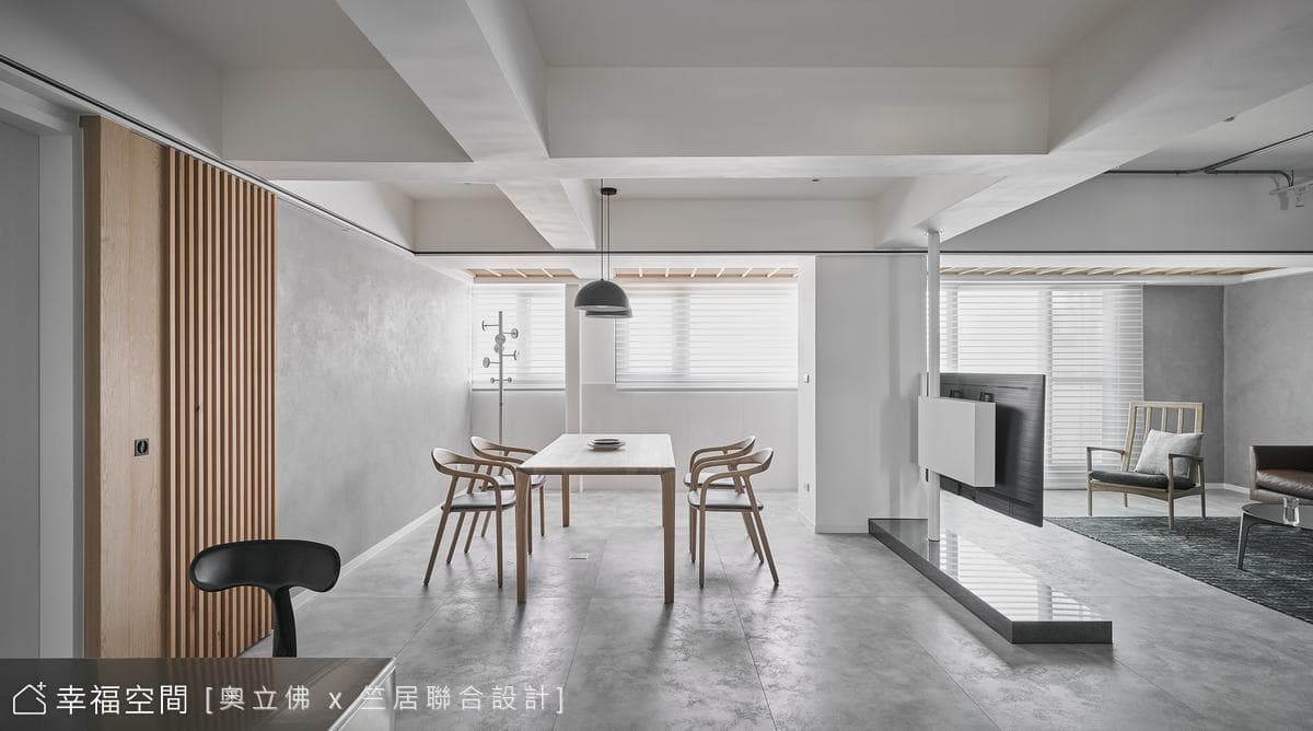 灰白X木質輕旋漫舞 遞延內斂優雅質感｜現代風｜60坪