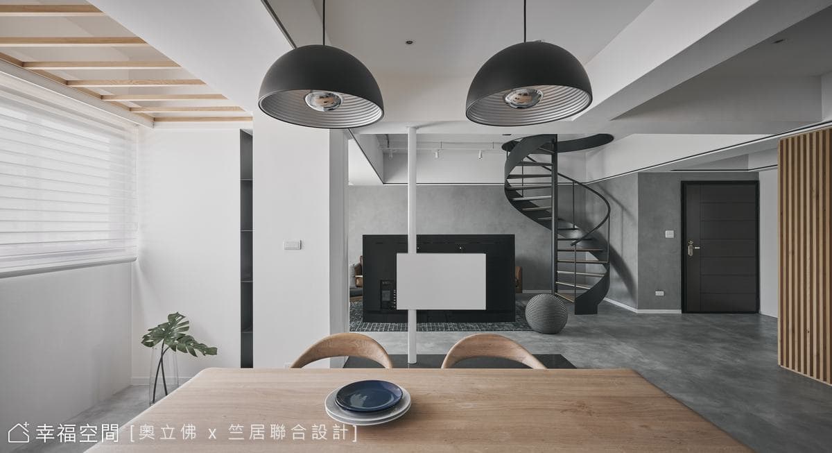 灰白X木質輕旋漫舞 遞延內斂優雅質感｜現代風｜60坪