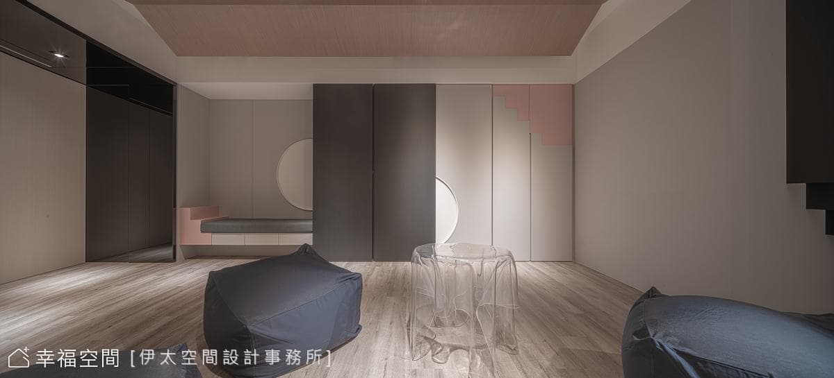 低彩虛實設計語彙 織就自我探索的療癒系身心診所│現代風│60坪│老屋翻新