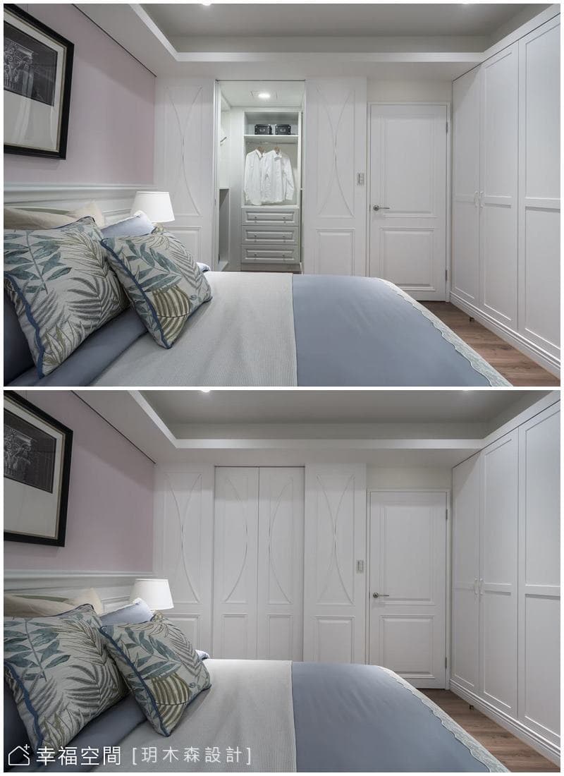純白線板×優雅色彩 品味美式舒心好日子｜20坪｜2房、2廳、2衛