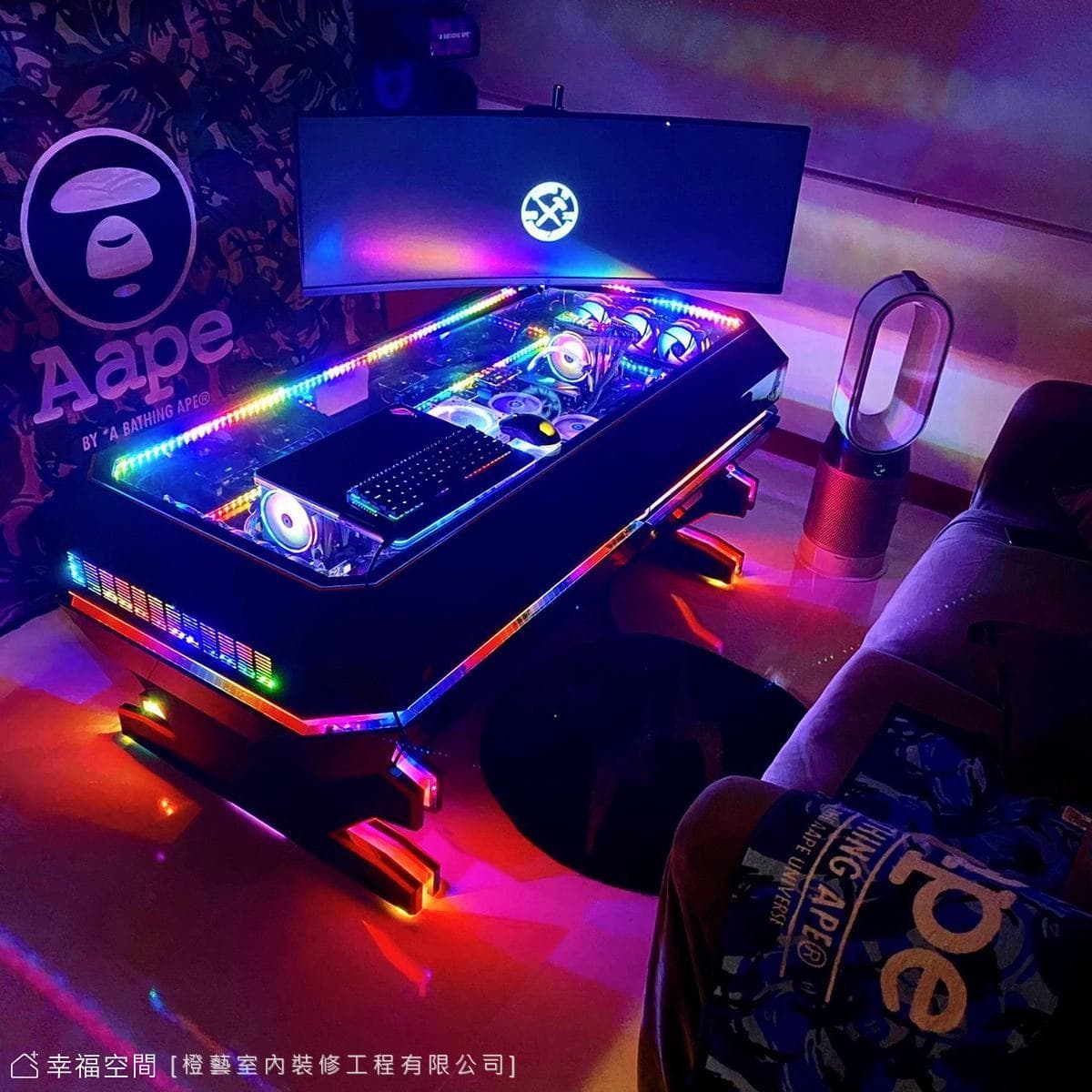 全手工客製ARGB電競桌