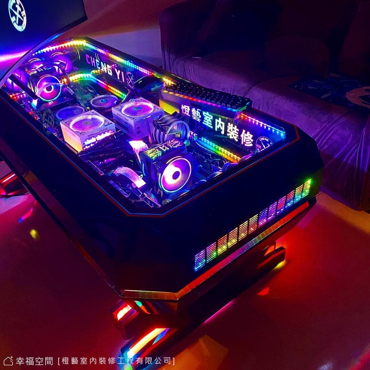 全手工客製ARGB電競桌
