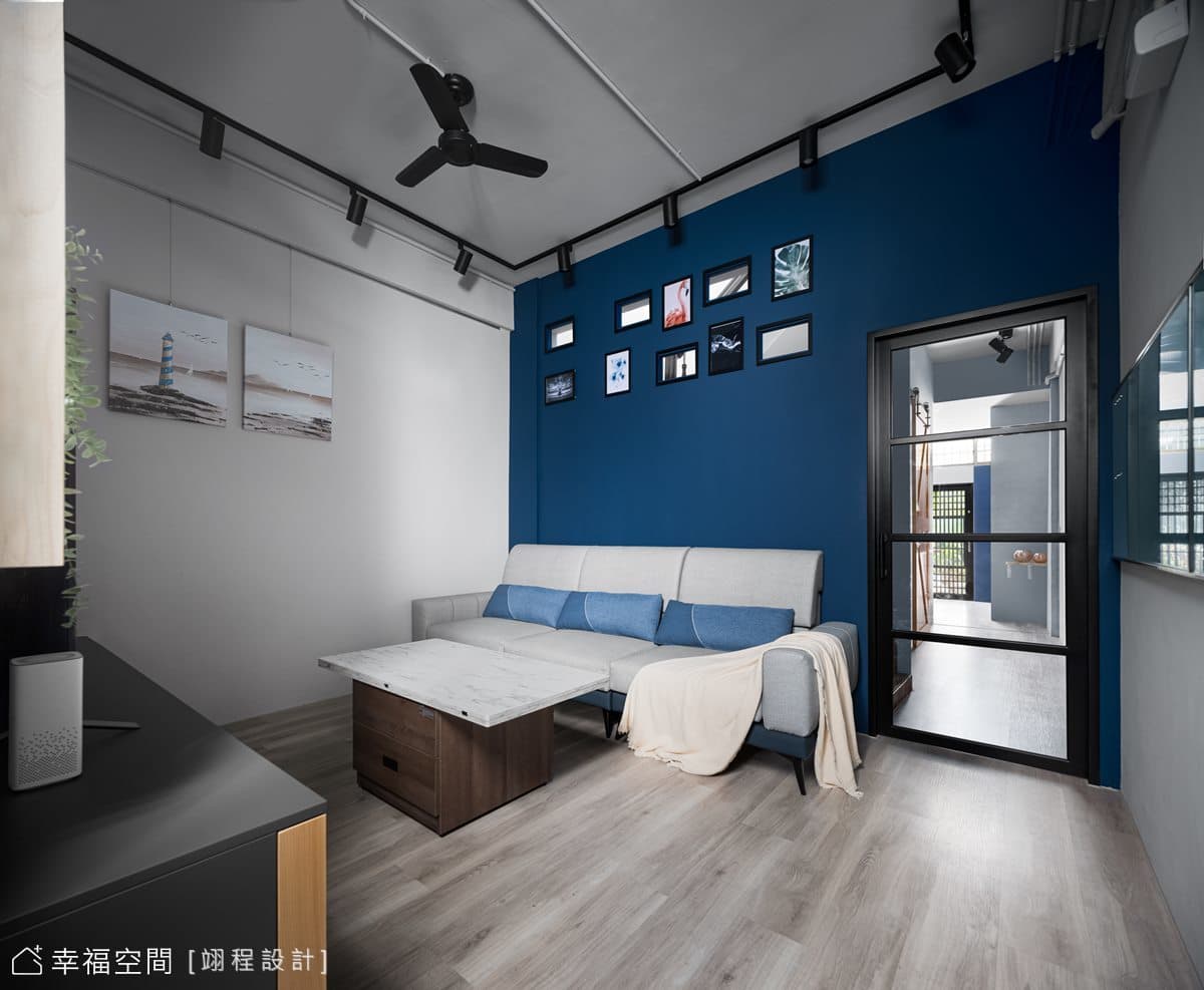 輕工業×簡約 老屋翻修煥然一新｜20坪｜1房、2廳、1衛