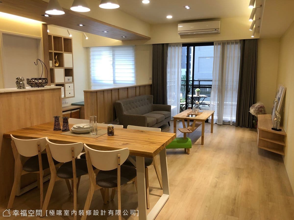 微曦中的溫潤木境 靜觀清雅庭園之美｜無印風｜28坪｜3房、2廳、2衛