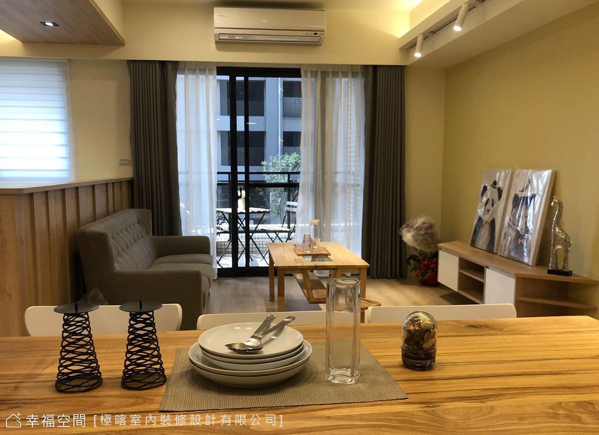 微曦中的溫潤木境 靜觀清雅庭園之美｜無印風｜28坪｜3房、2廳、2衛