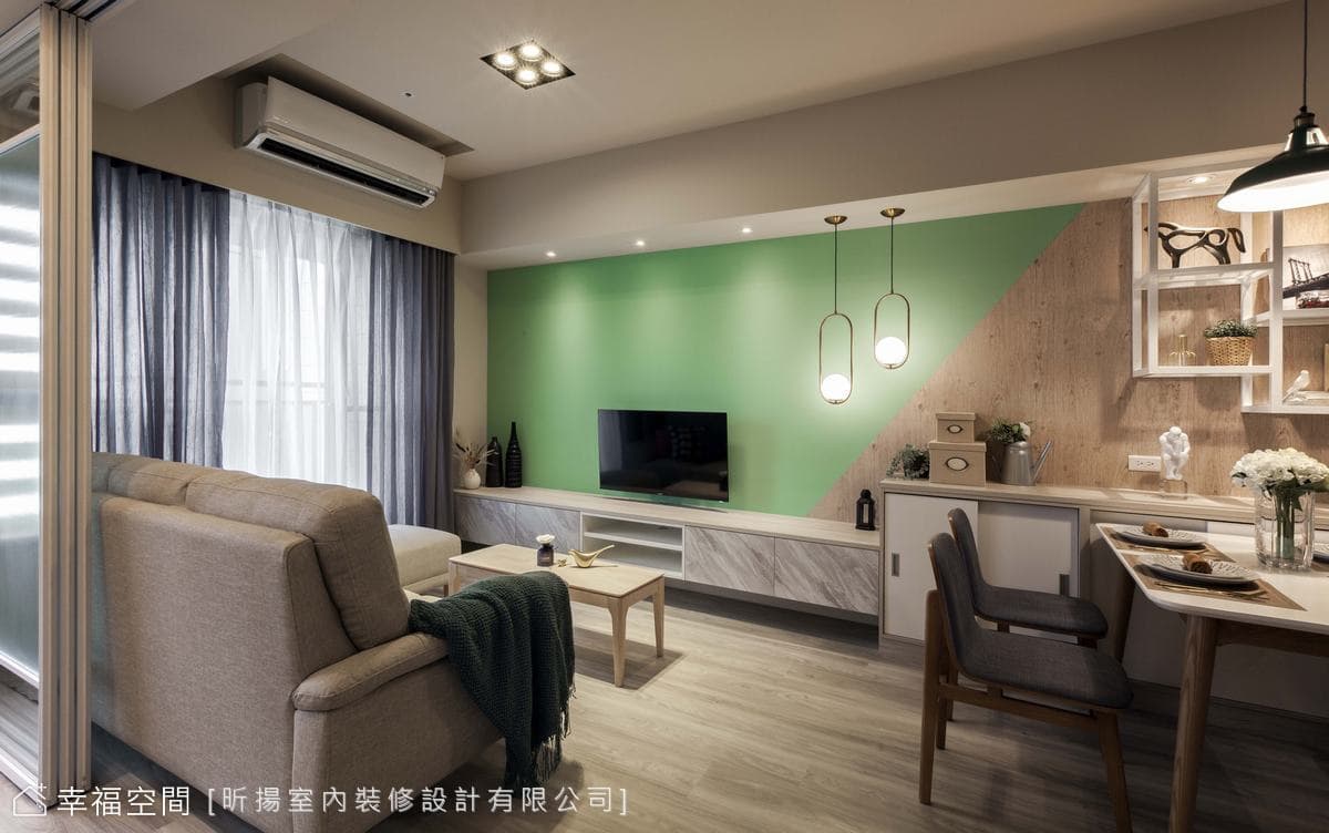 清新綠意的現代宅│23坪
