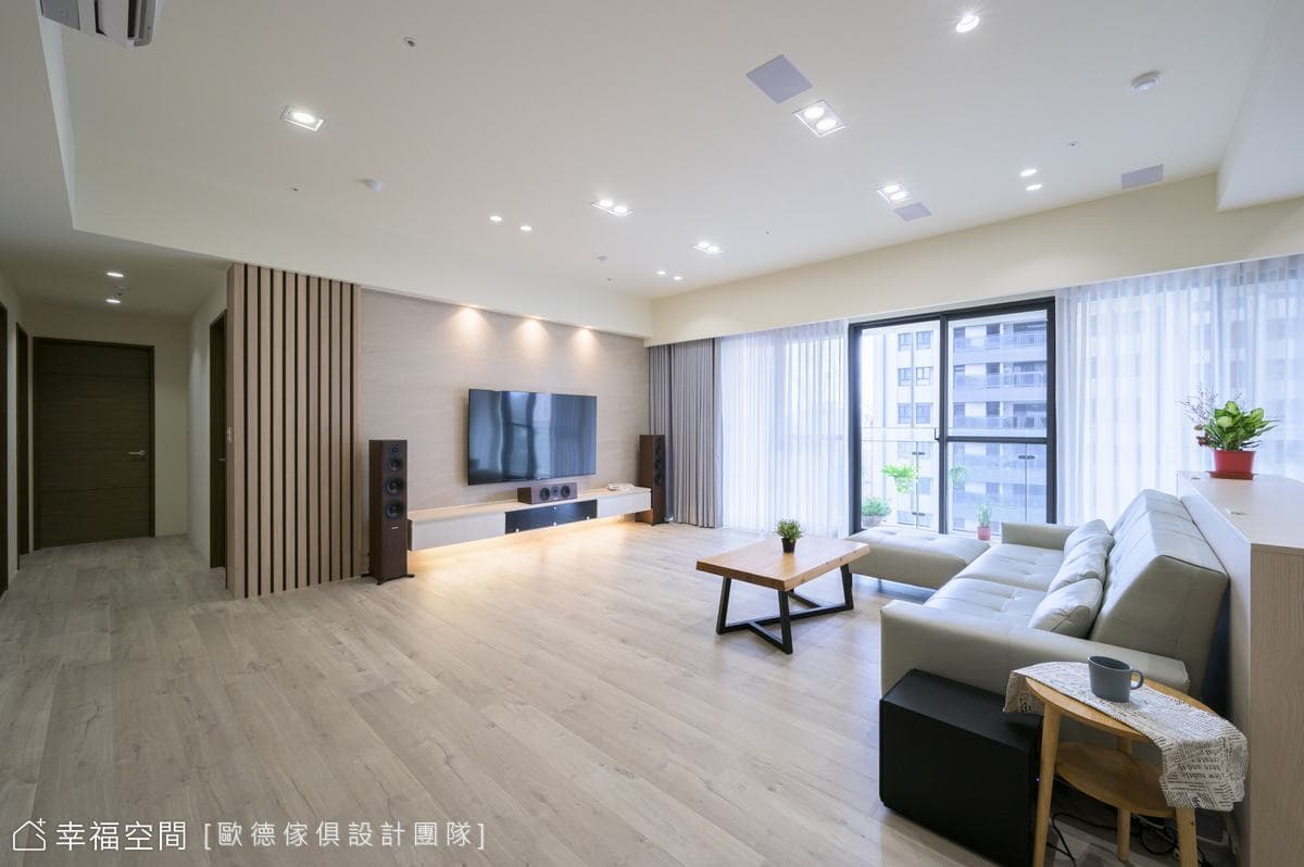 溫潤色調×木紋質韻 以系統傢俱打造明亮北歐美宅│53坪
