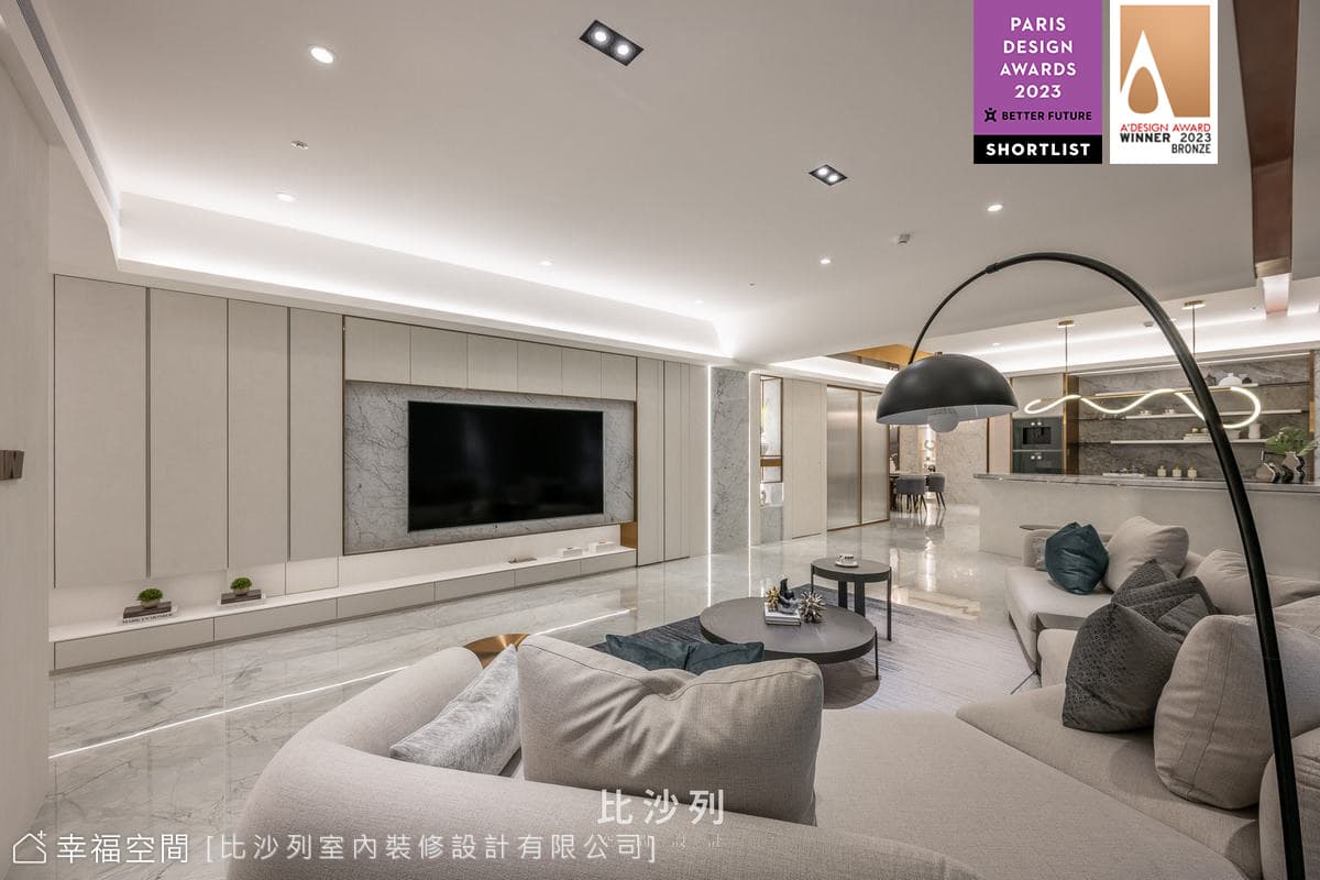 時尚夫妻愛白金奢華 機能與美學設計│現代奢華風