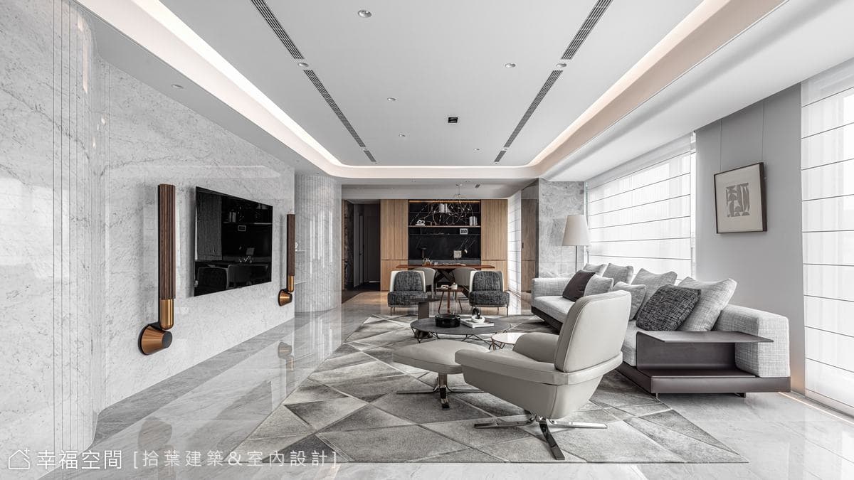 大氣豪宅風範 精工雕琢淨白流暢│現代風│80坪