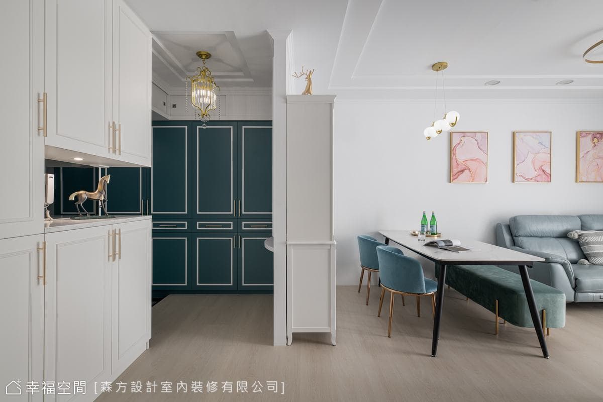 純白中的顏色妝點│混搭風│27坪
