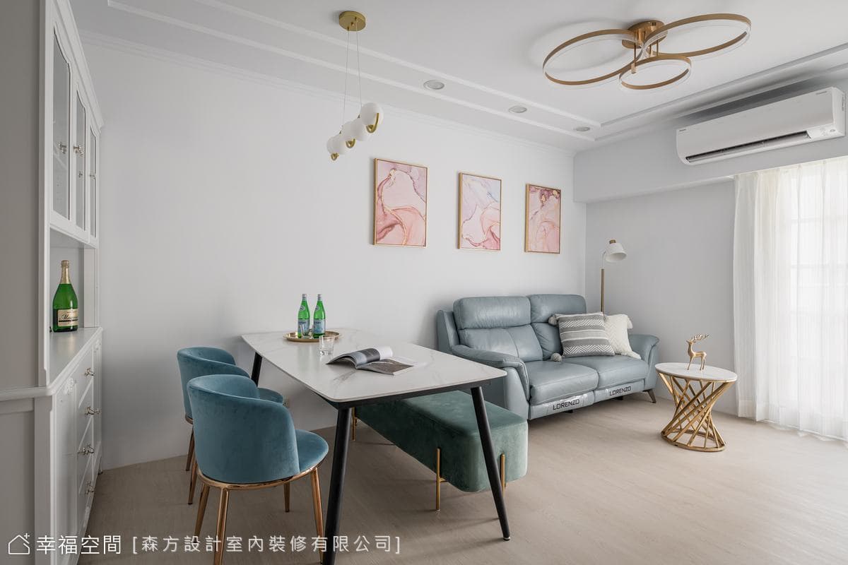 純白中的顏色妝點│混搭風│27坪