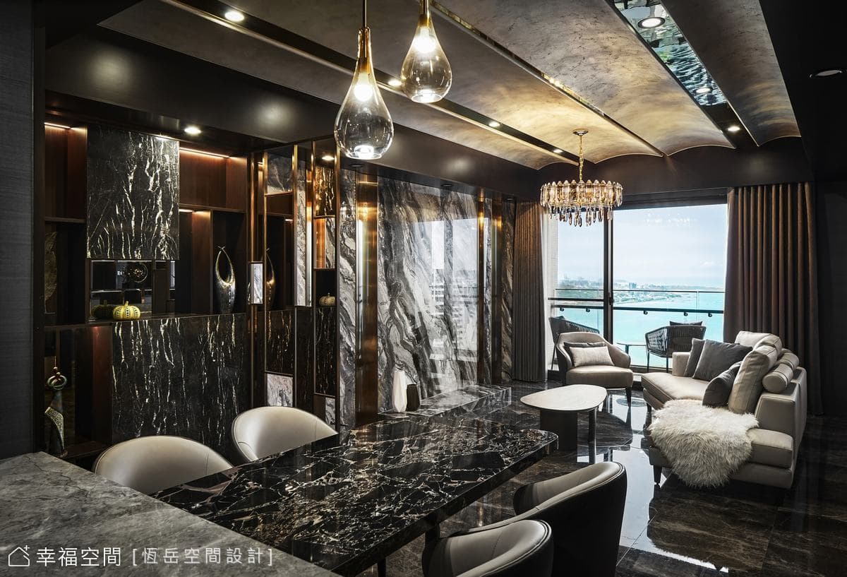 移景入室 蕩漾金色波光為家景│奢華風│30坪