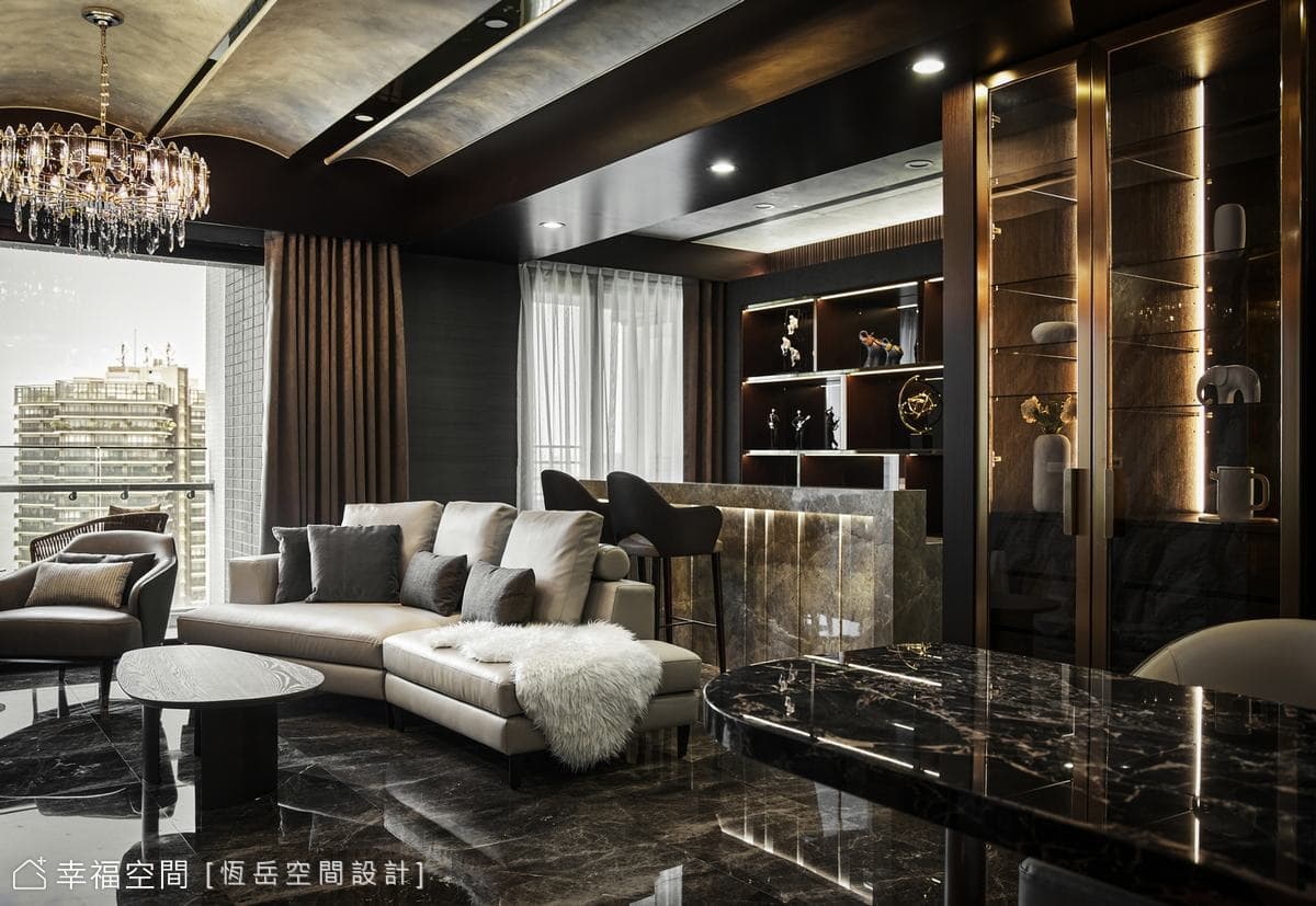 移景入室 蕩漾金色波光為家景│奢華風│30坪