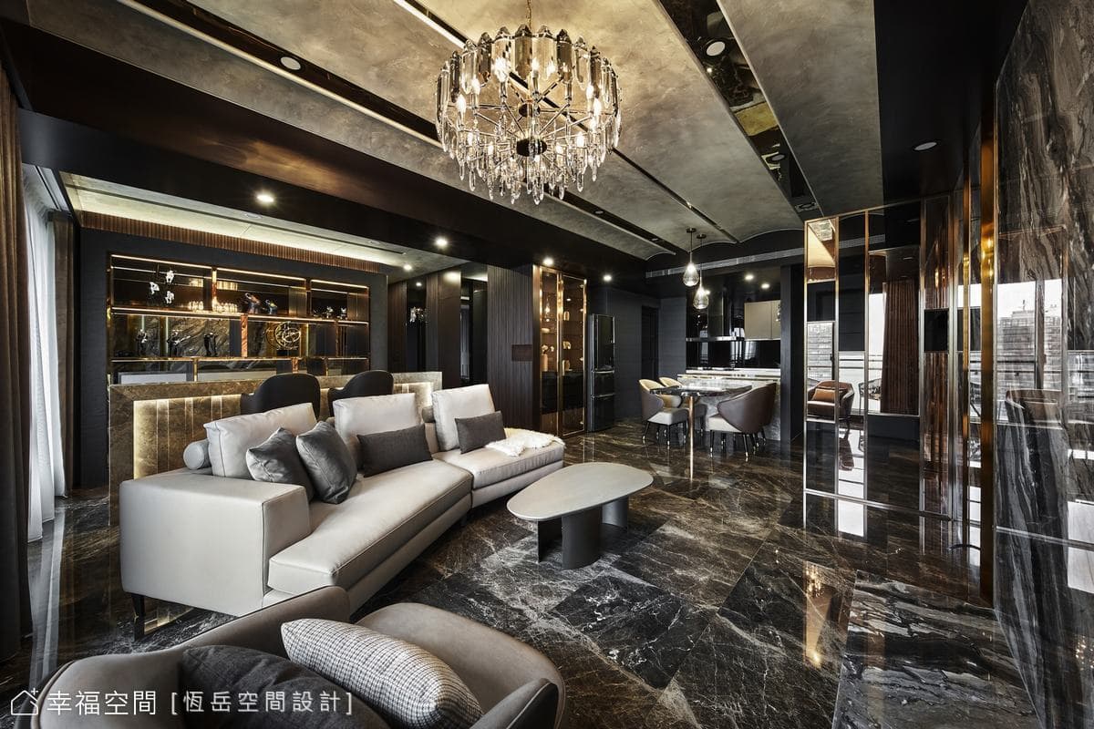 移景入室 蕩漾金色波光為家景│奢華風│30坪