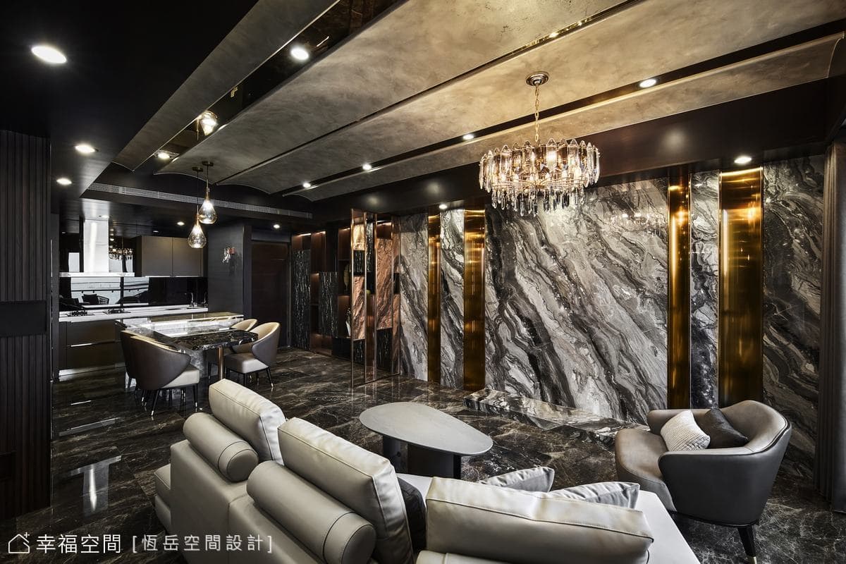 移景入室 蕩漾金色波光為家景│奢華風│30坪