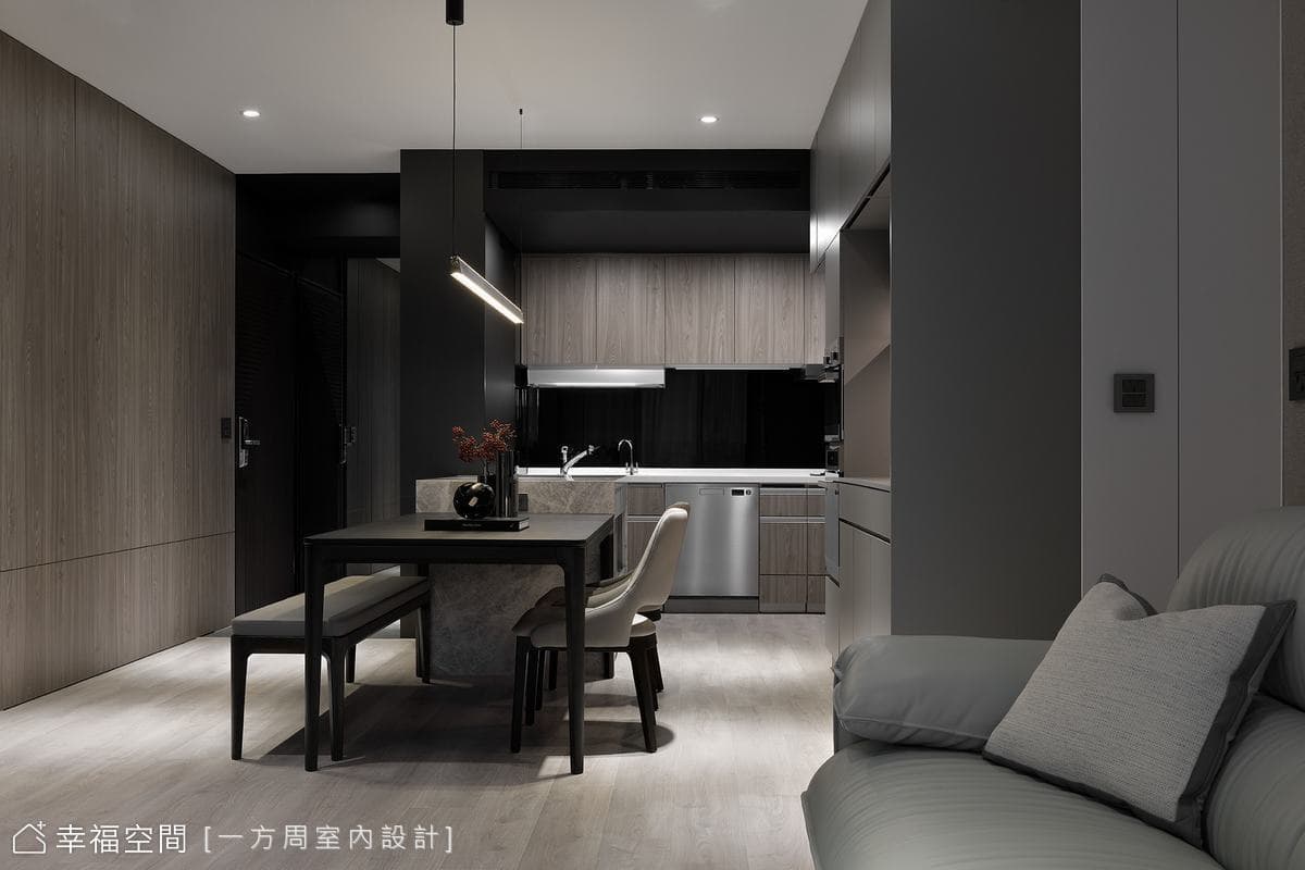 經典黑白融入優雅灰階 一展雋永畫面│現代風│30坪