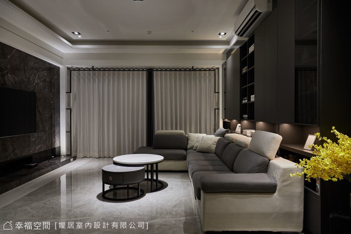 俐落時尚 黑灰雅境｜53坪