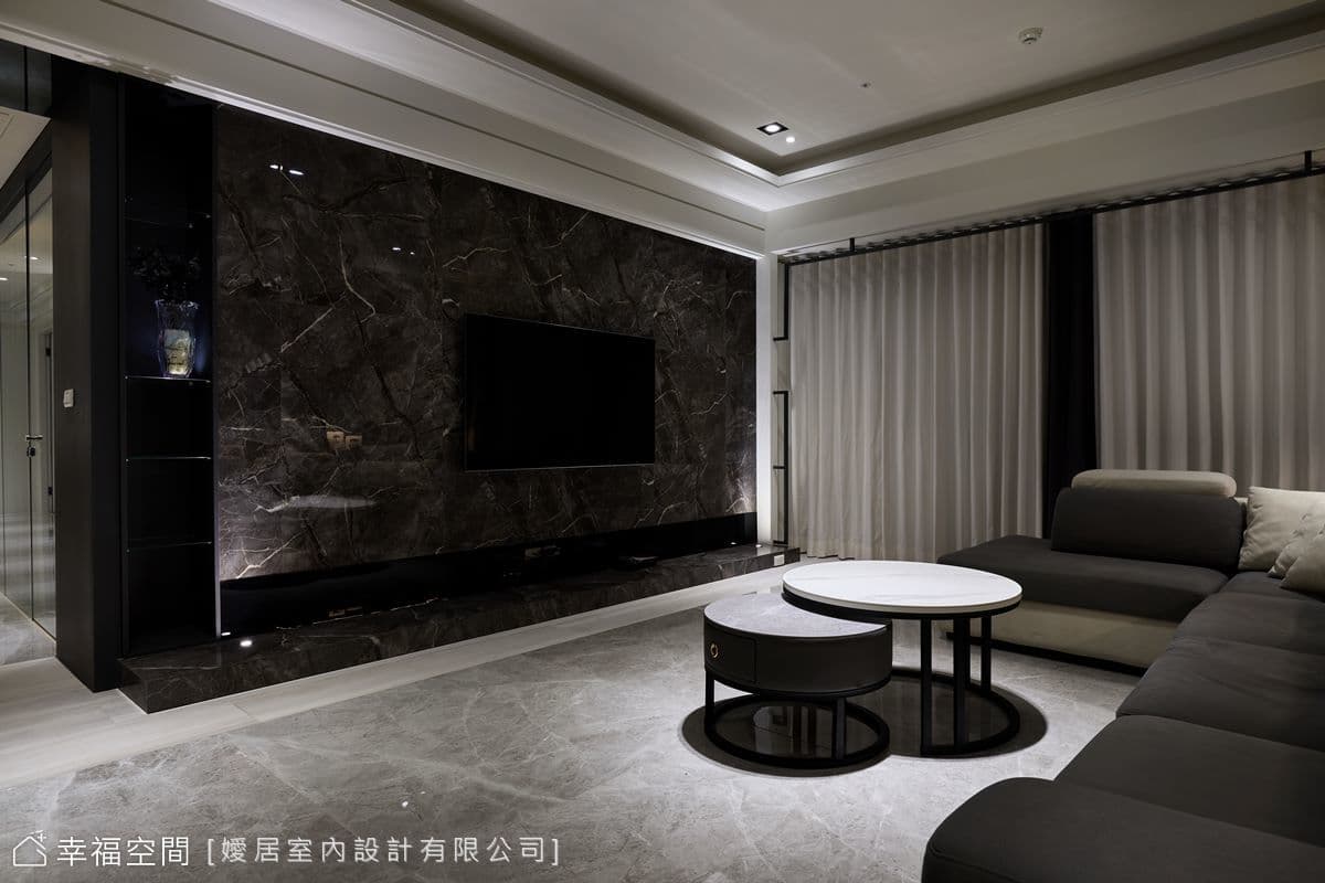 俐落時尚 黑灰雅境｜53坪