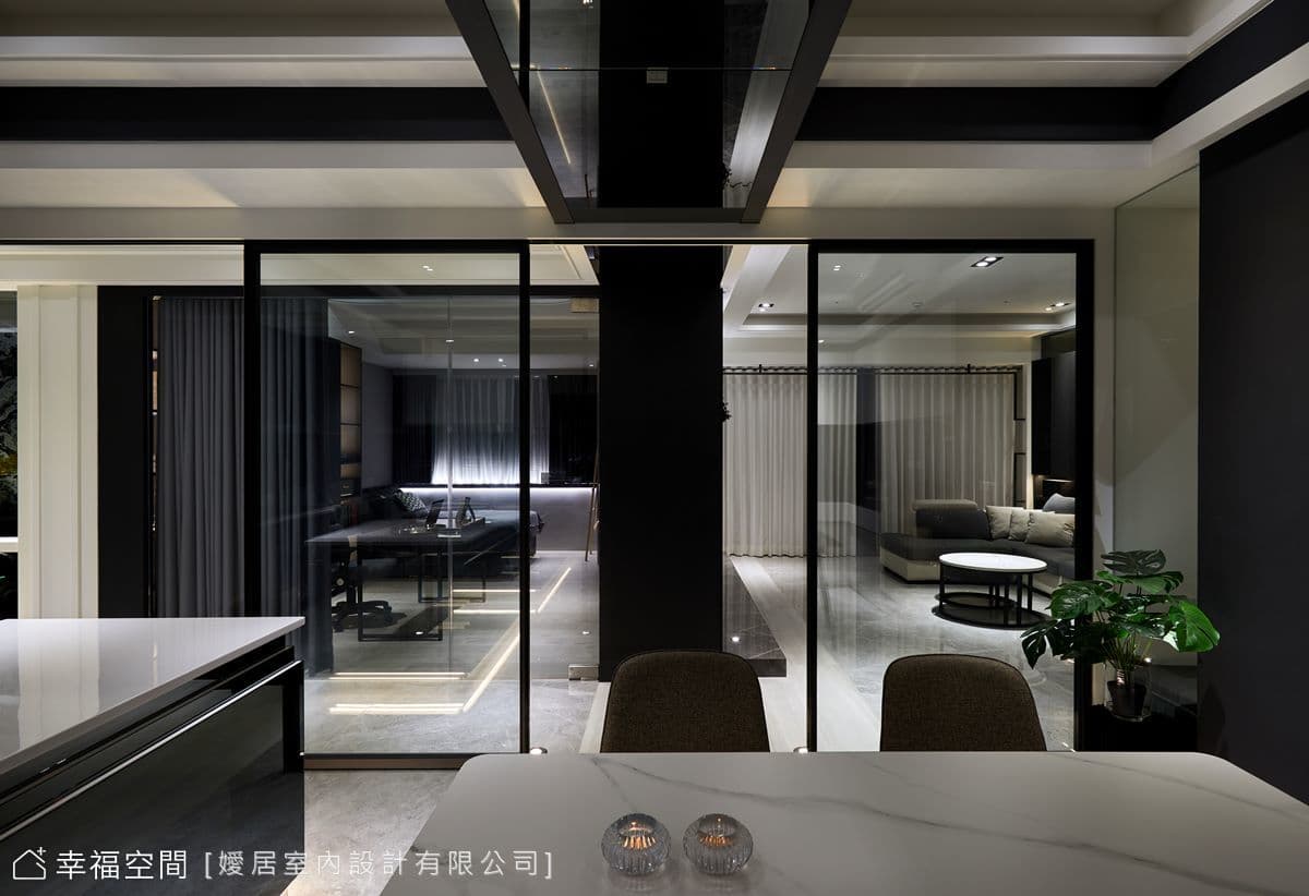 俐落時尚 黑灰雅境｜53坪