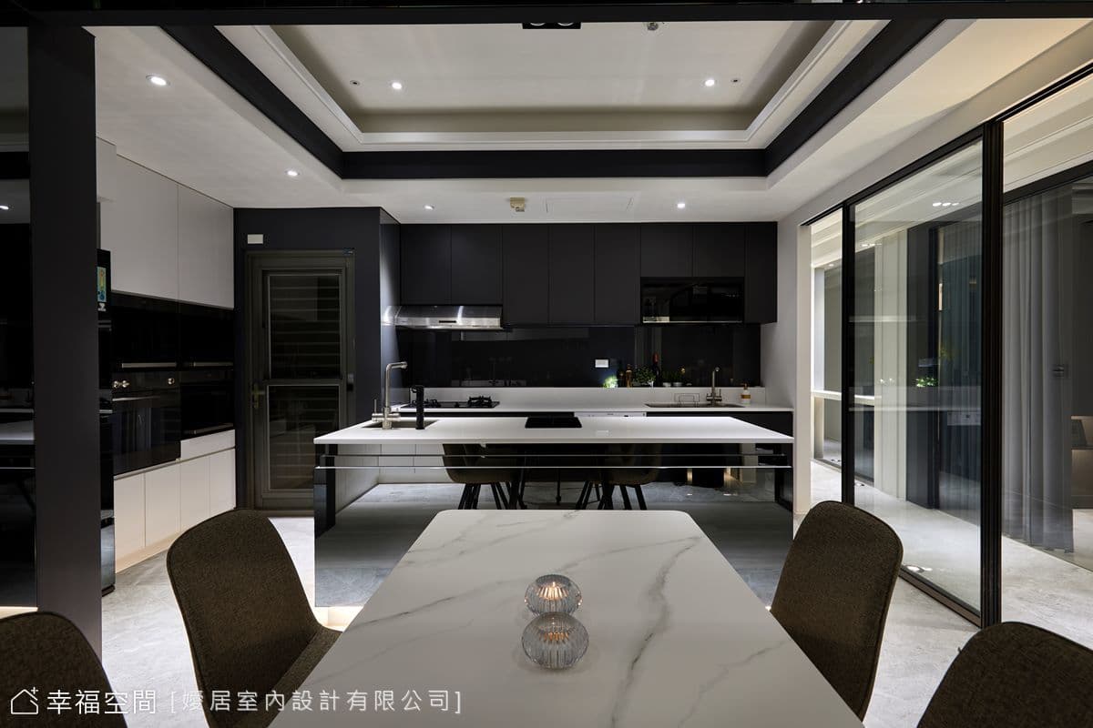 俐落時尚 黑灰雅境｜53坪