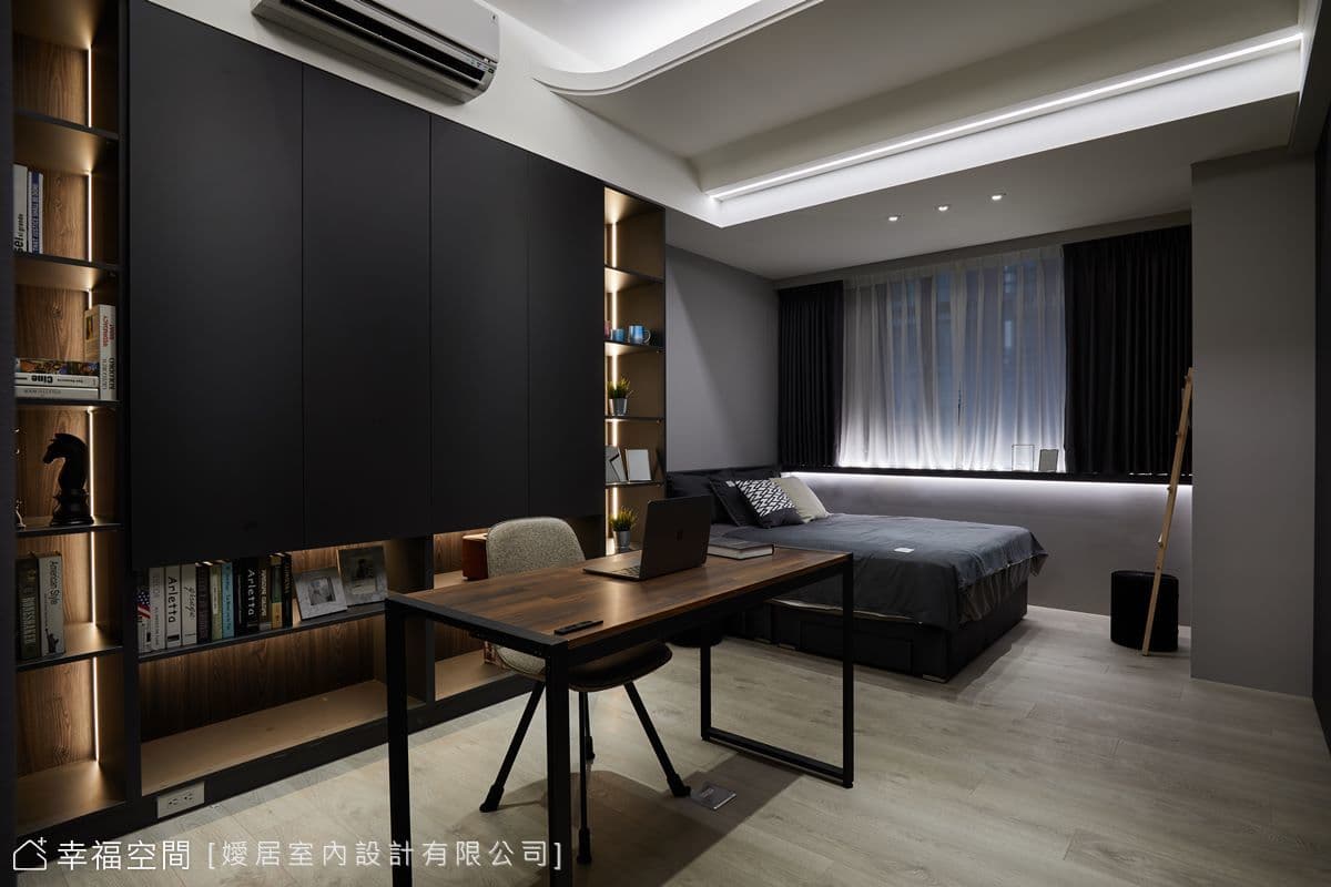 俐落時尚 黑灰雅境｜53坪