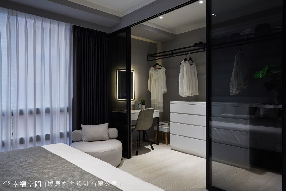 俐落時尚 黑灰雅境｜53坪