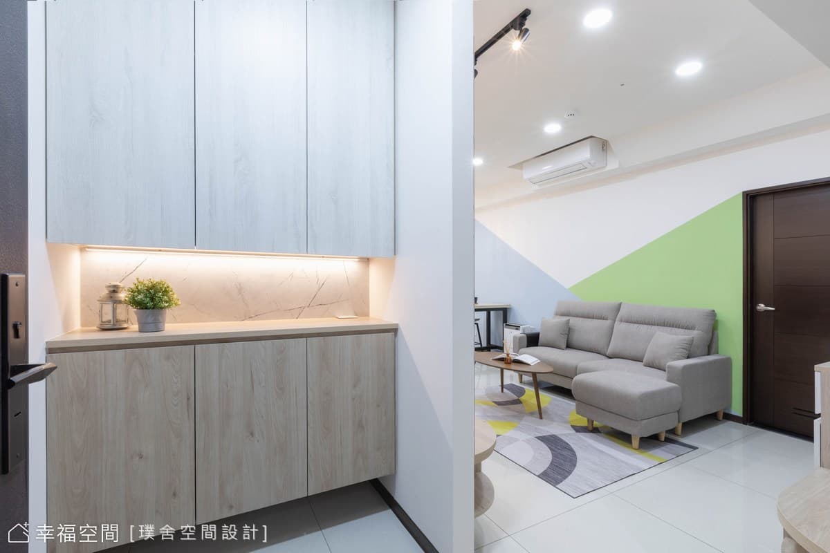 幾何創意紓壓宅│現代多元休閒風│20坪