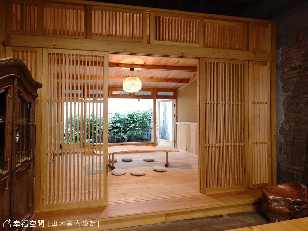 交織光影浸濡檜木清香 以舊復舊獨棟老宅古樸風華│日式風│80坪