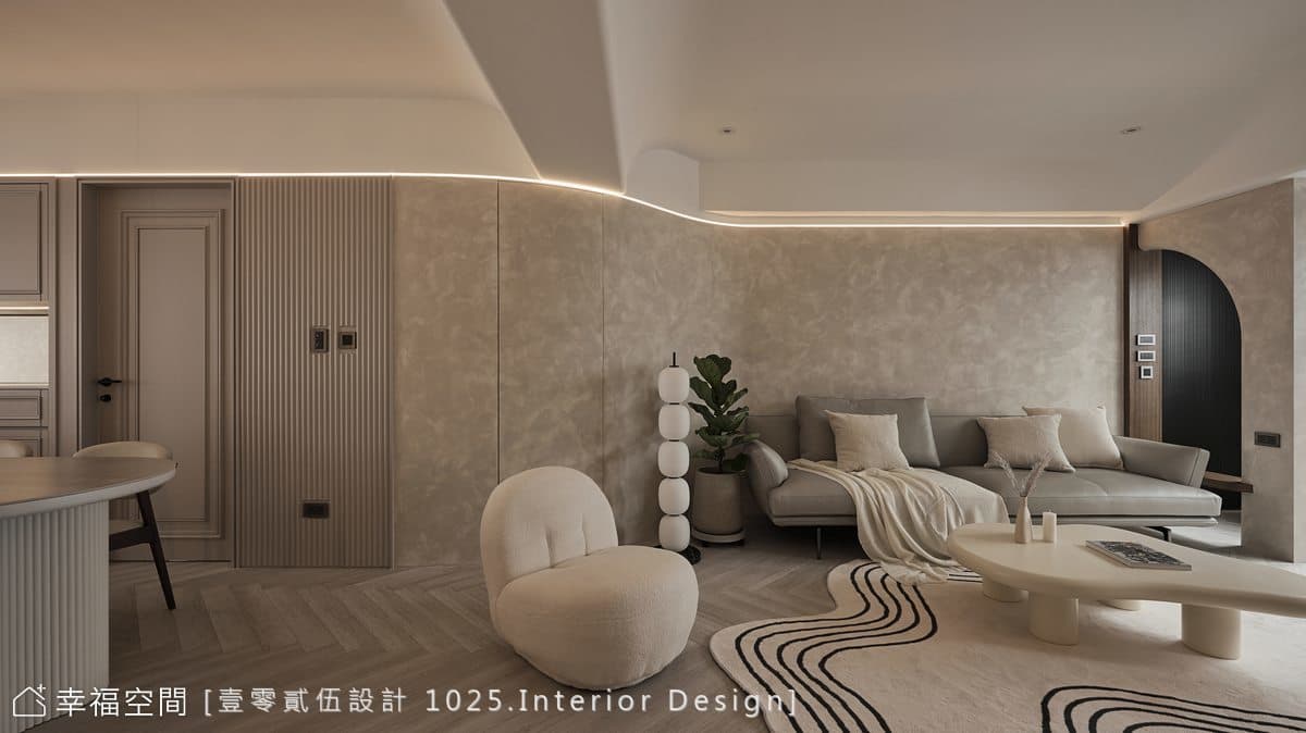 法式浪漫與侘寂質樸的碰撞│混搭風│32坪