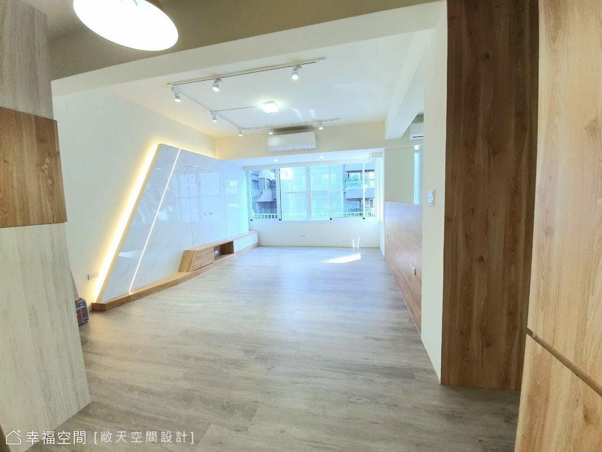 安歇光與草地藍│現代北歐混搭風│30坪