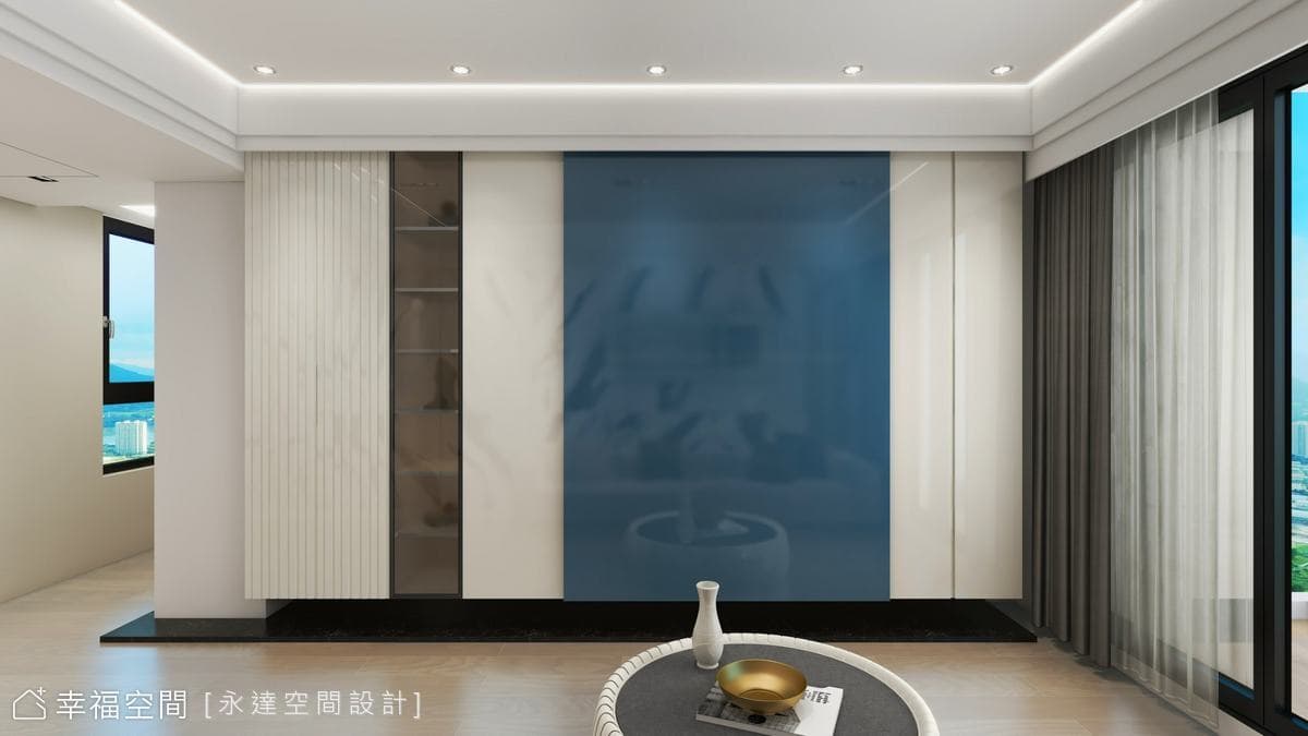 曖曖華光 幽藍畛域｜現代輕奢華風｜26坪