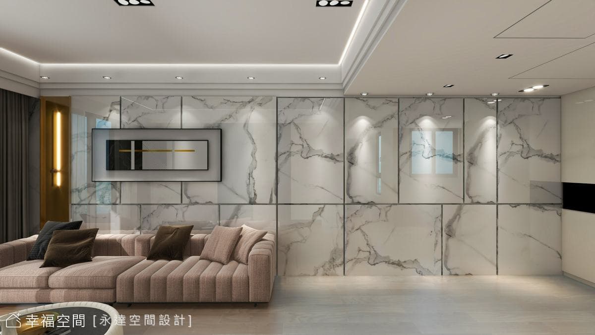 曖曖華光 幽藍畛域｜現代輕奢華風｜26坪