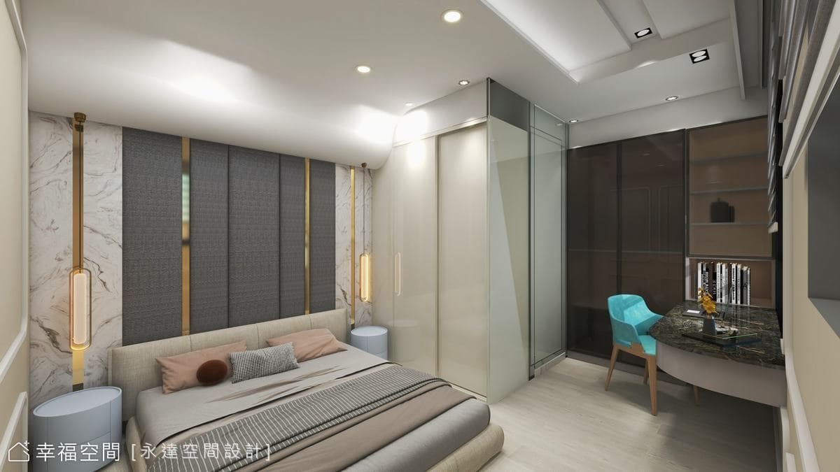 曖曖華光 幽藍畛域｜現代輕奢華風｜26坪