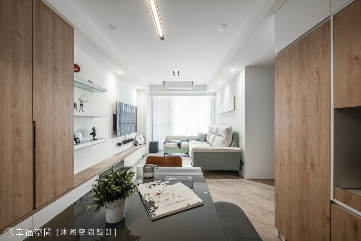 淨白木質混搭現代北歐休閒清新宅│20坪
