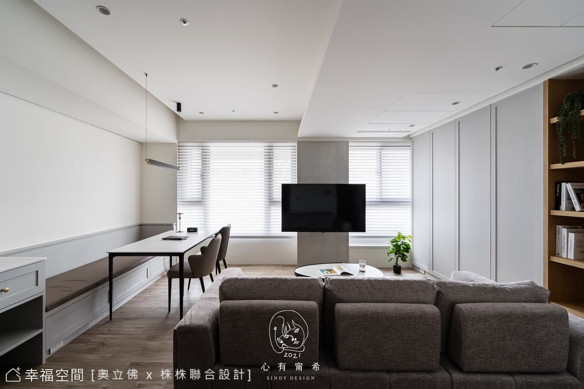 現代美式揉入簡練雅致 砌築光韻寓所 │18坪