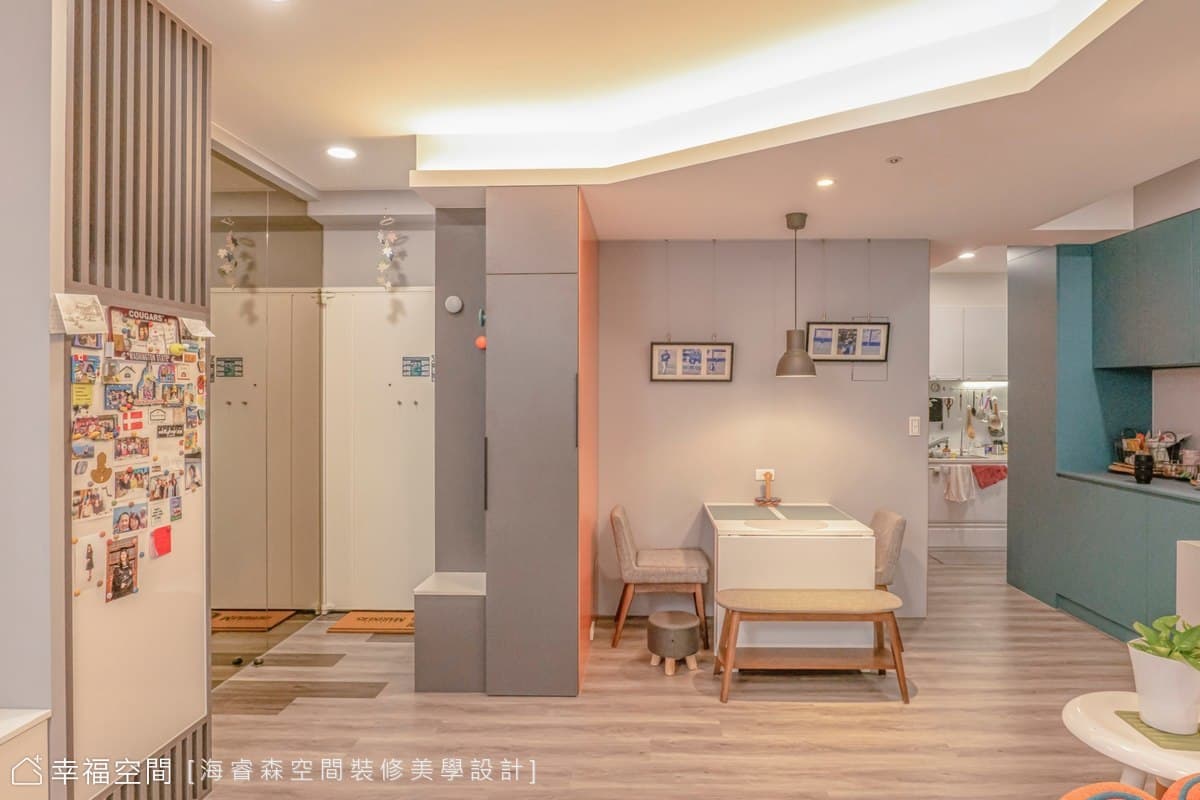 明亮色塊混搭清新宅品味│混搭風│24坪