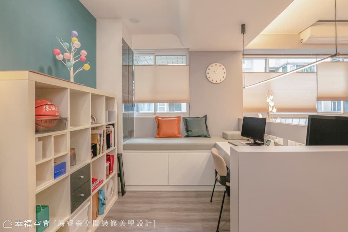 明亮色塊混搭清新宅品味│混搭風│24坪