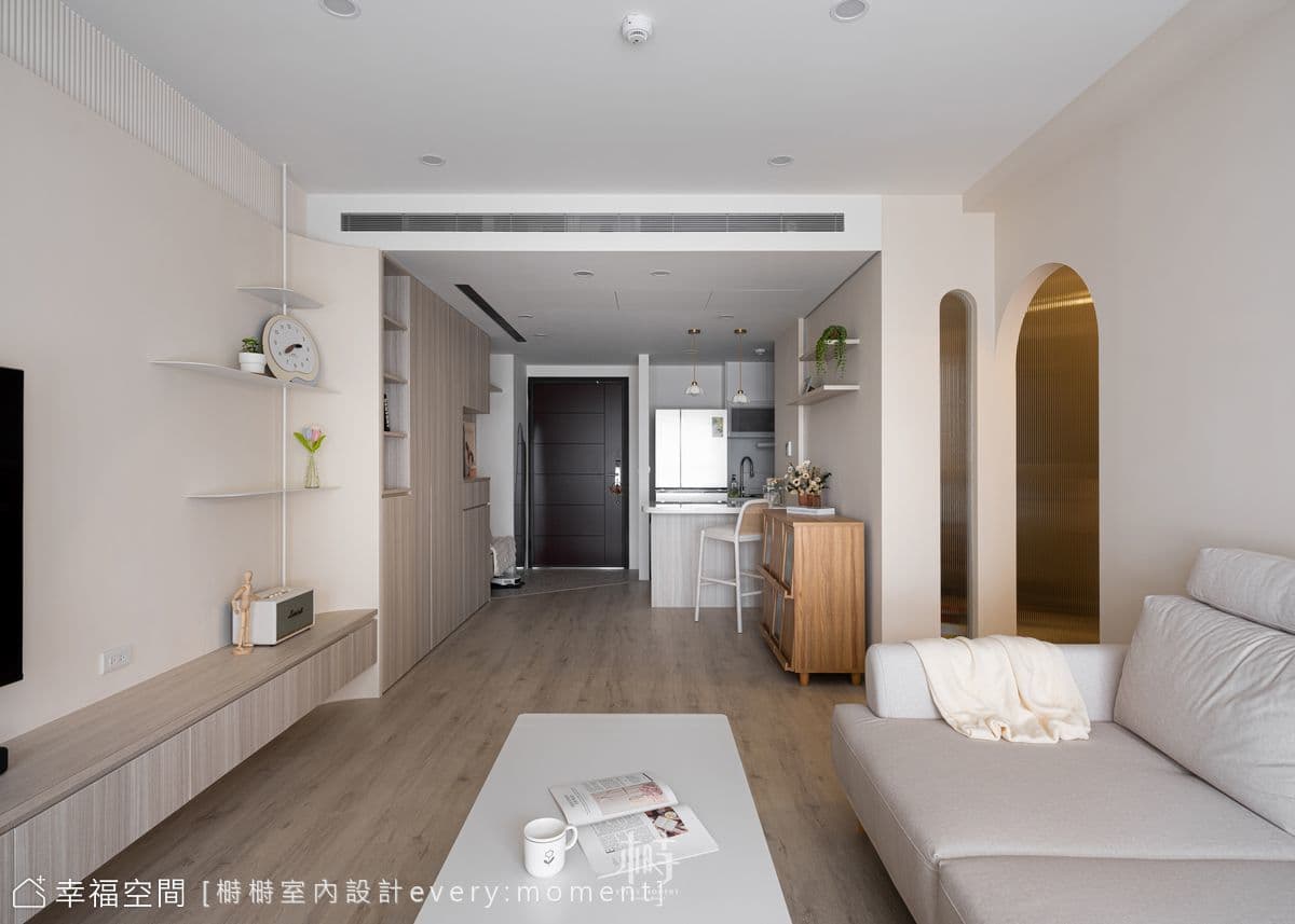 家有暗房不用怕 一招變明亮多功能房│現代北歐混搭風│23坪
