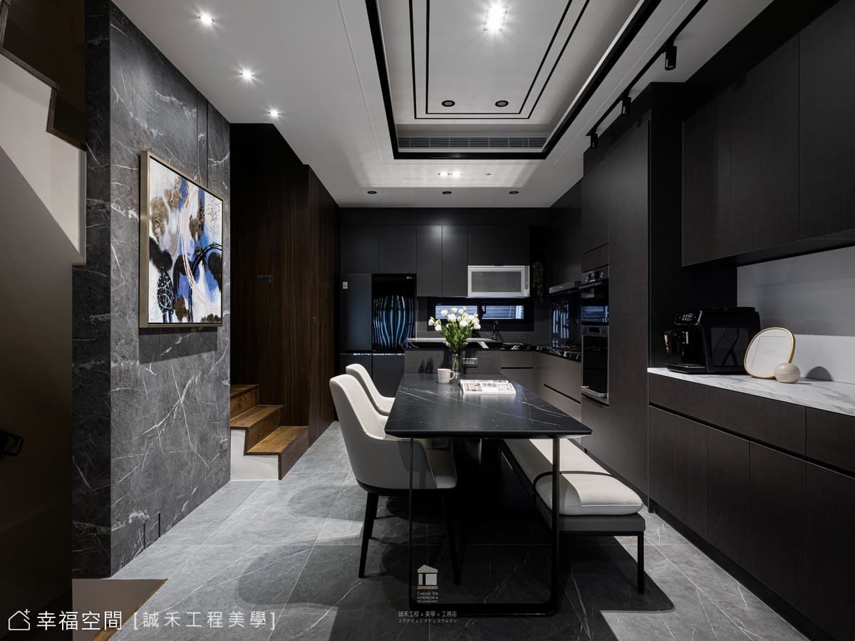 舊透天驚艷翻新 打造輕奢藏品大空間│現代混搭風│66坪