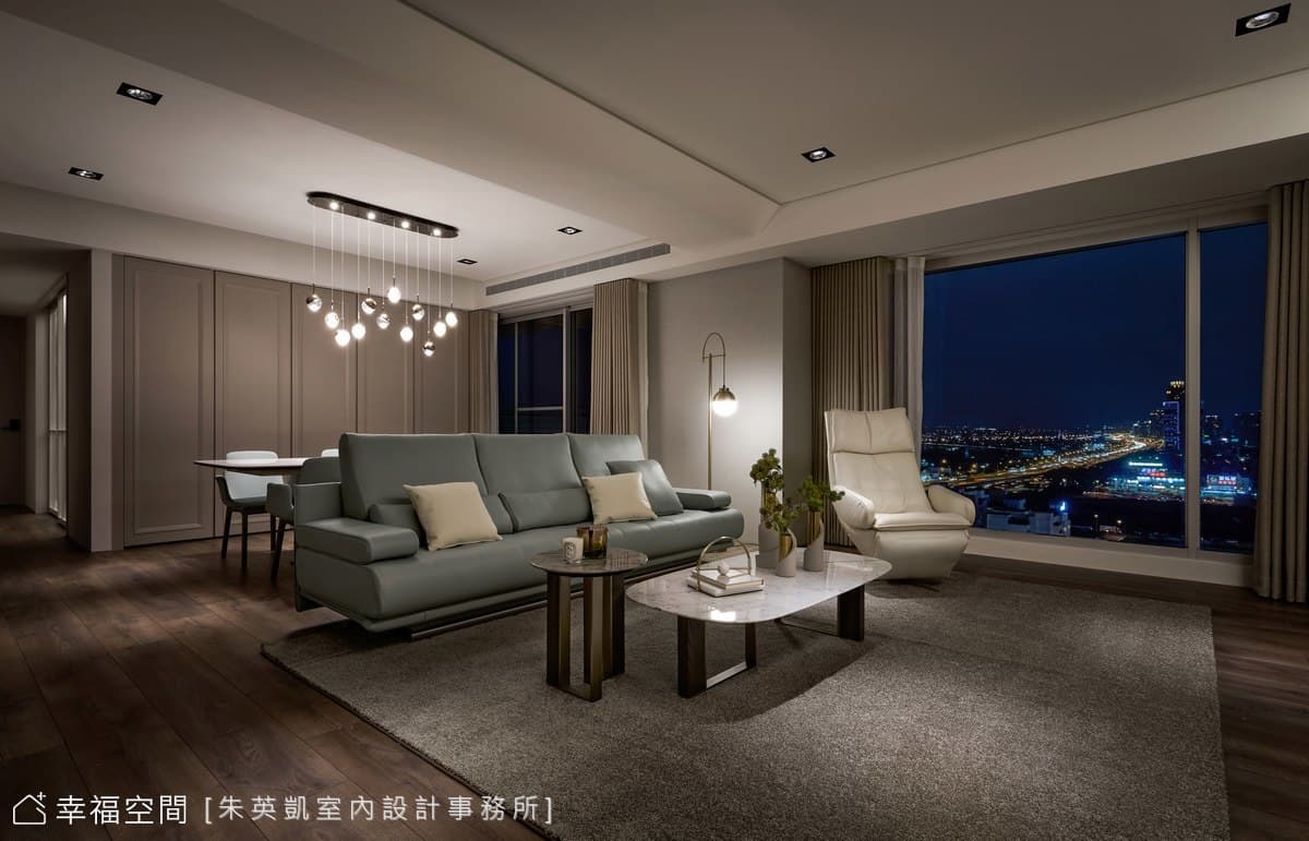 輕暖現代雅居 一覽城市璀璨夜景！│43坪