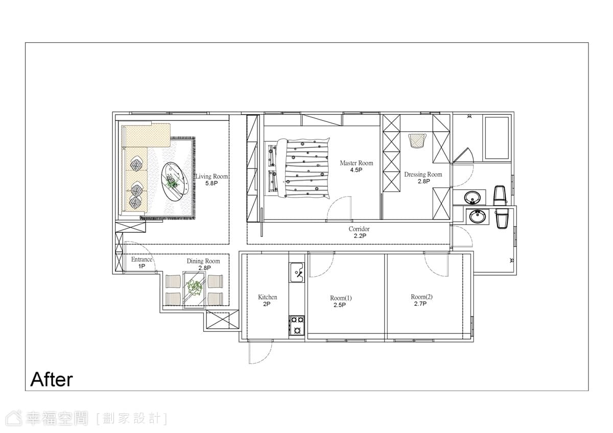 整併空間與色彩 打造經典純白系個性宅|現代古典|30坪