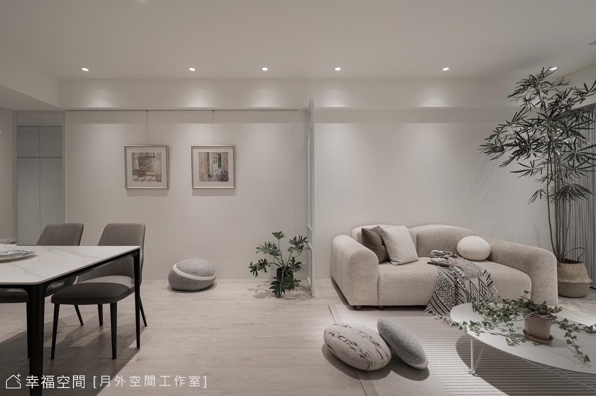 輕盈恬謐 白色戀曲|北歐風|24坪