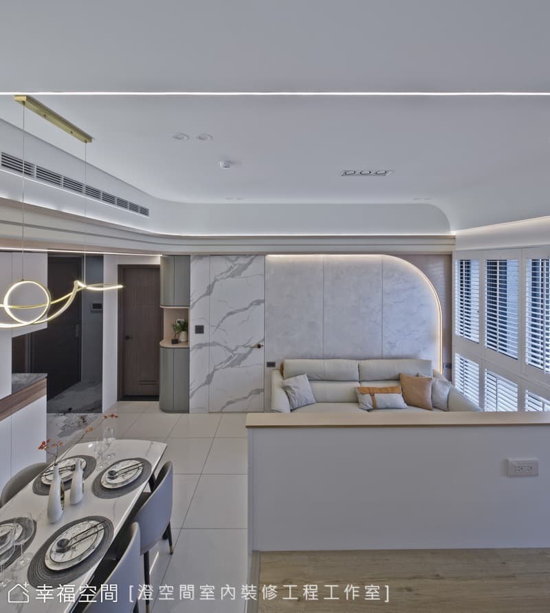 澄潤現代暖白系居宅│19坪