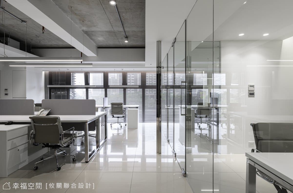 開放通透 構建簡潔俐落工作共享空間│現代風│60坪